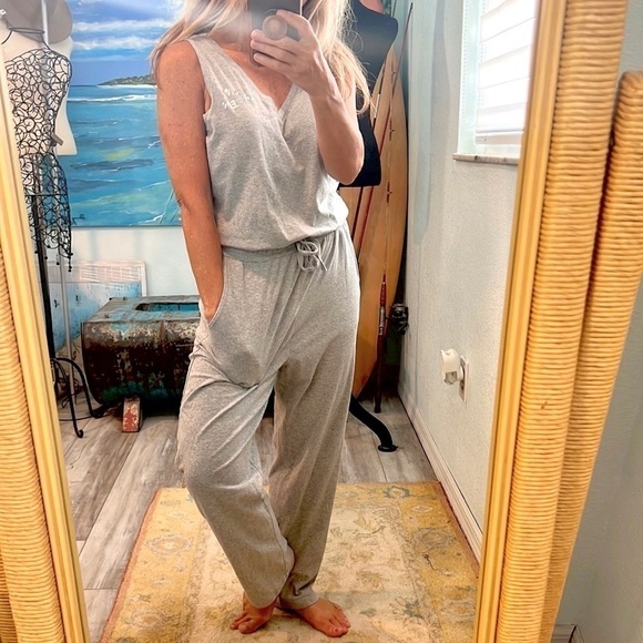 Calvin Klein, Designer Logo Jumpsuit Romper W/Drawstring,Sinfully Soft,Size Med - Picture 1 of 11